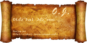 Otáhal János névjegykártya